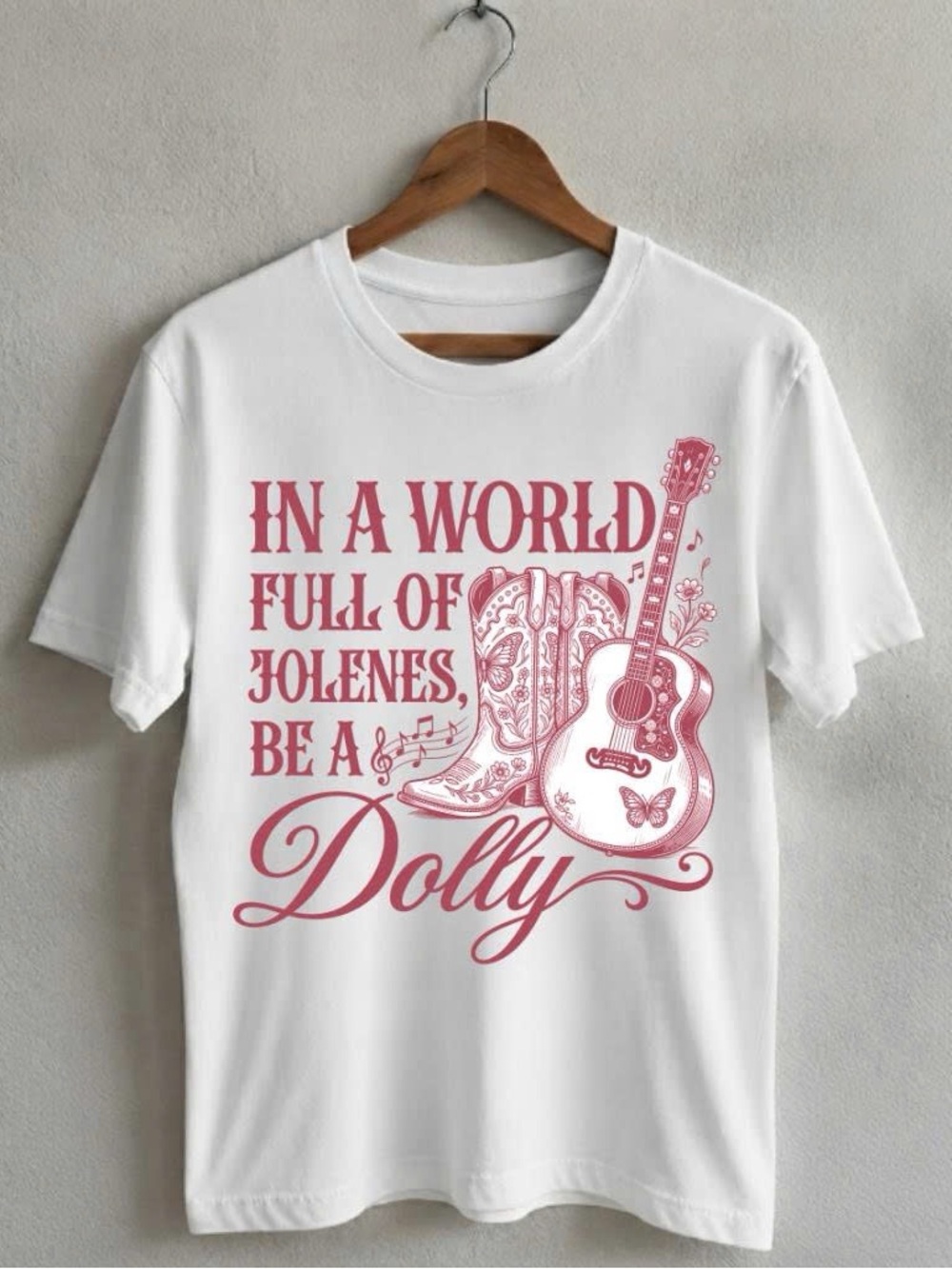 Gildan White Shirt Be a Dolly White Graphic Tee